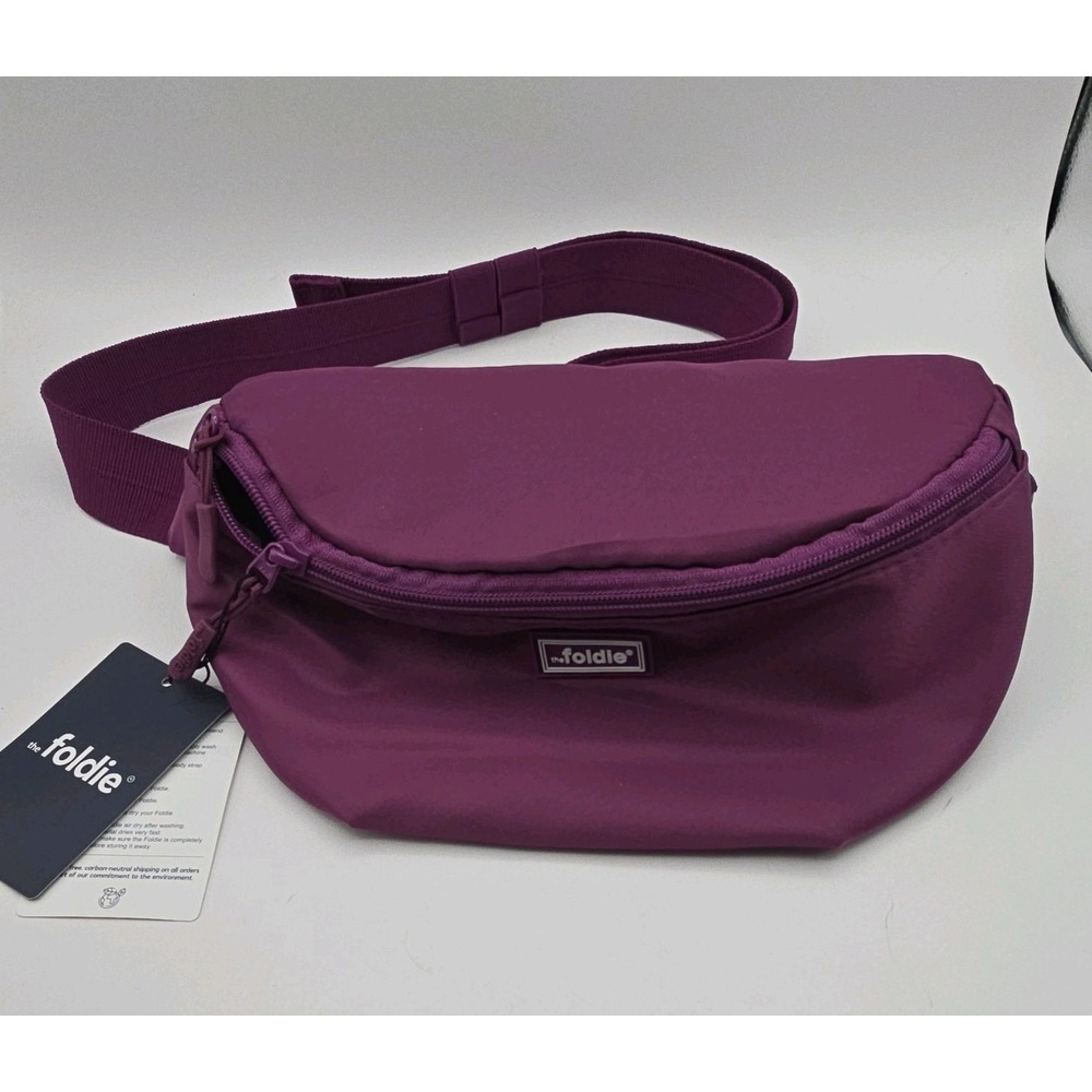 The Foldie Purple Crossbody Bag RFID Blocking Zip 290D Durable Flexfabric NWT - Picture 6 of 7